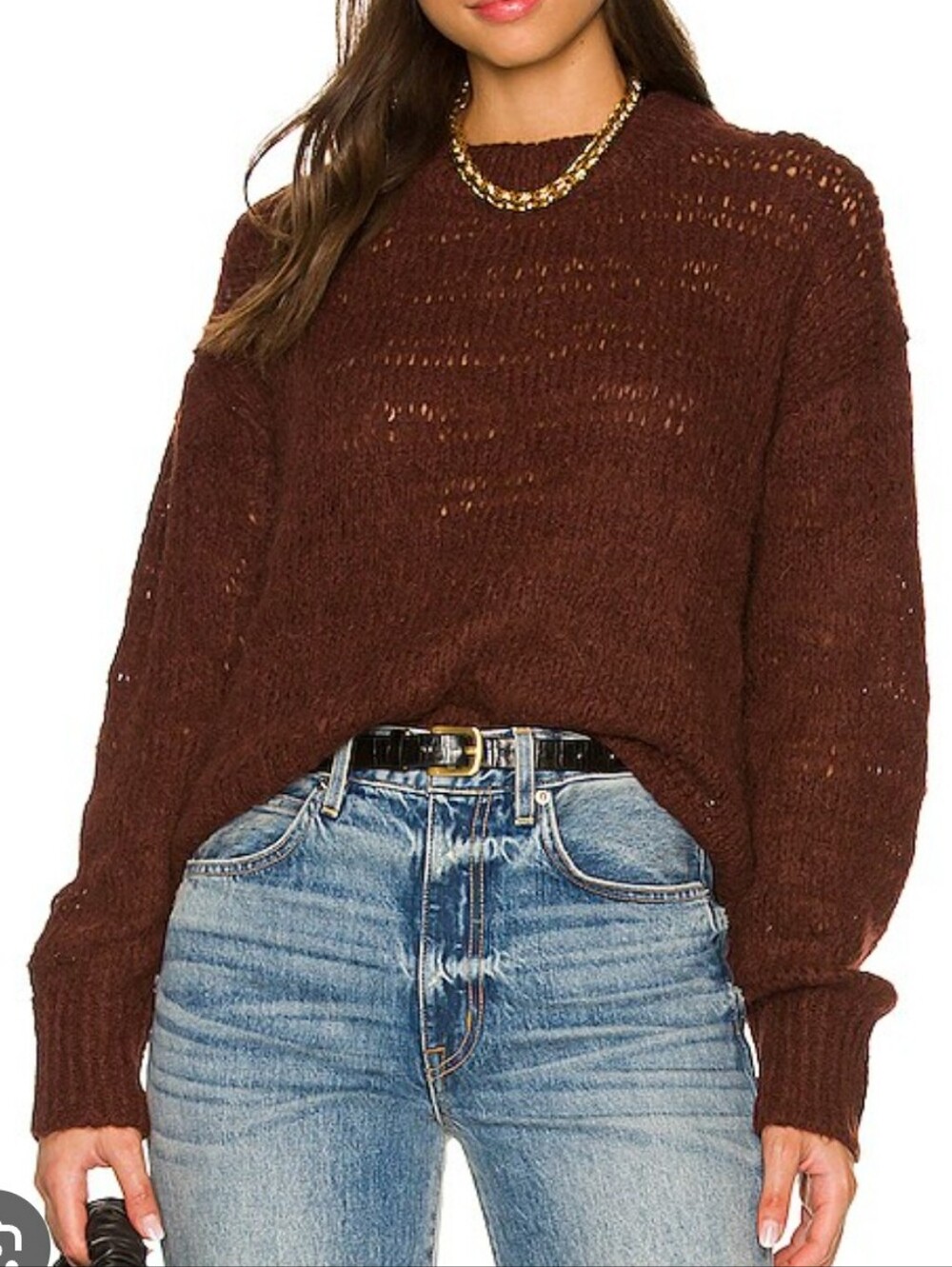 RAILS | S Reagan Baby Alpaca Blend Sweater | raisin burgundy brown